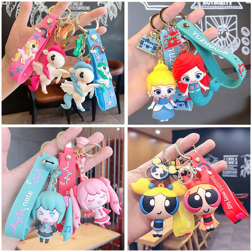 Backpack Unicorn Spaceman Silicone Doll Keychain Pendant