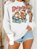 Hoodie Christmas Nurse and Gingerbread Pattern Print