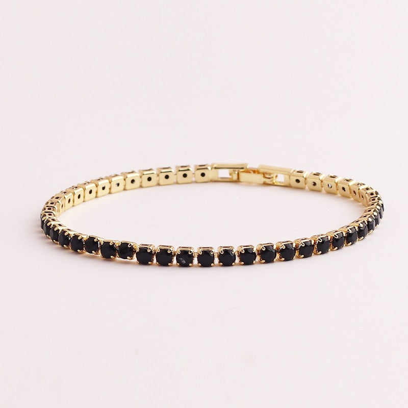 Personalized colored zircon bracelet