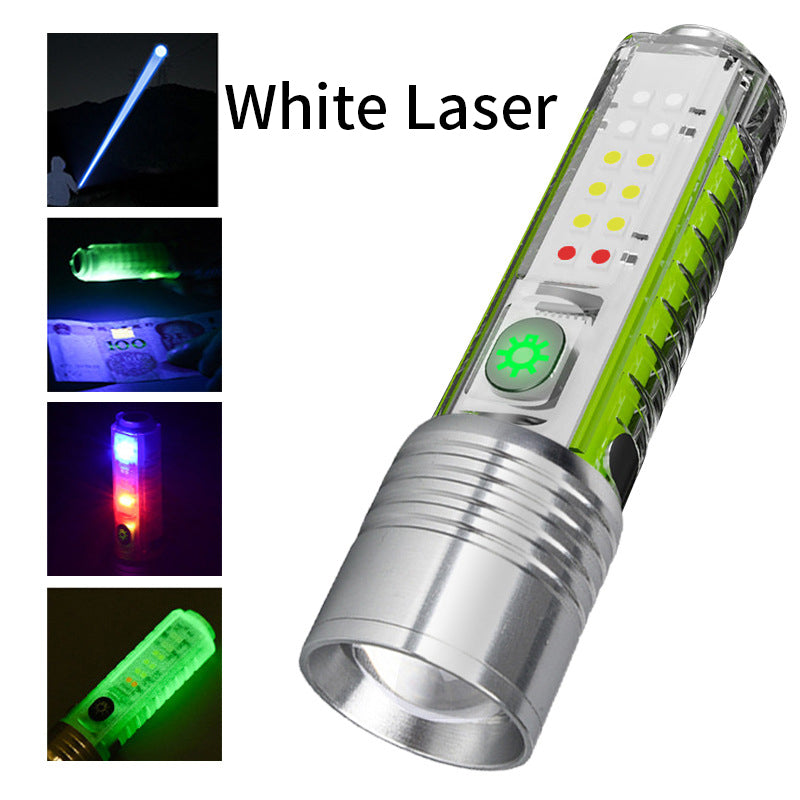 Keychain Lights Fluorescent Work Lights Purple Money Detector Lights Mini Multifunctional White Laser Flashlights