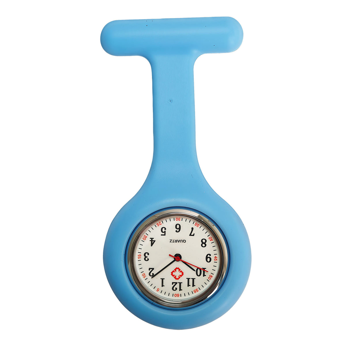 Colorful Silicone Nurse Solid Color Student Exam Pocket Watch Simple Chest Watch Round