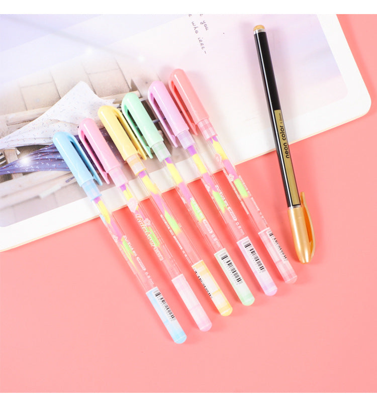 Creative 12 color pastel pen glitter pen color marker pen children graffiti pen