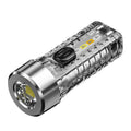 Keychain Light Outdoor Home Mini Luminous Multi-Function Red And Blue Flashing Rechargeable Strong Light Flashlight