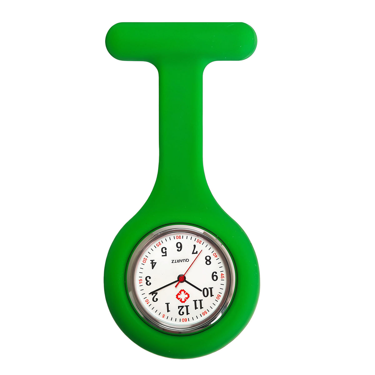 Colorful Silicone Nurse Solid Color Student Exam Pocket Watch Simple Chest Watch Round