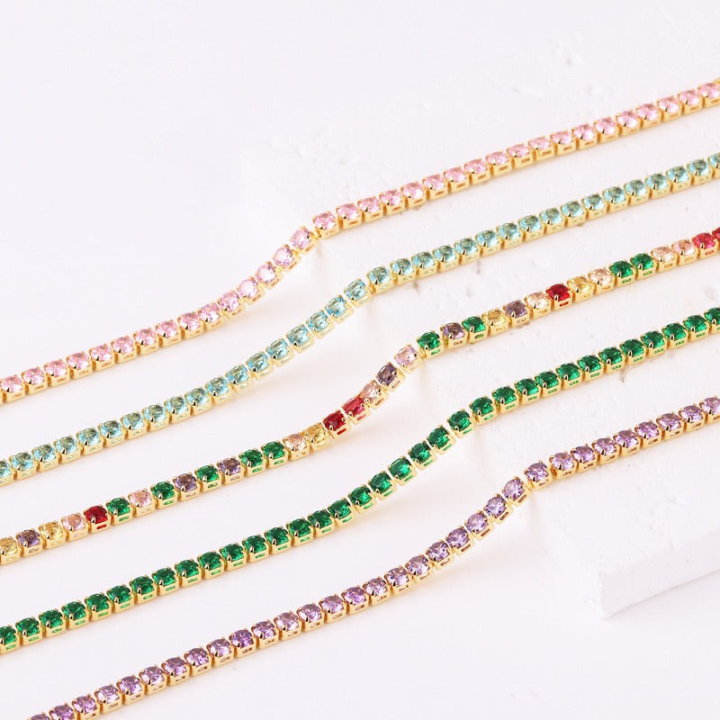 Personalized colored zircon bracelet