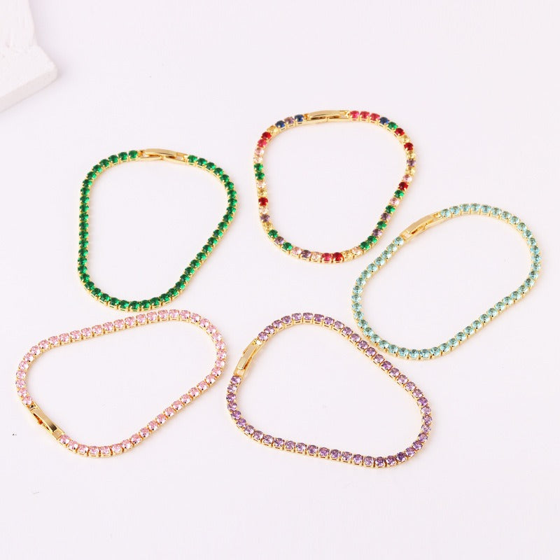 Personalized colored zircon bracelet