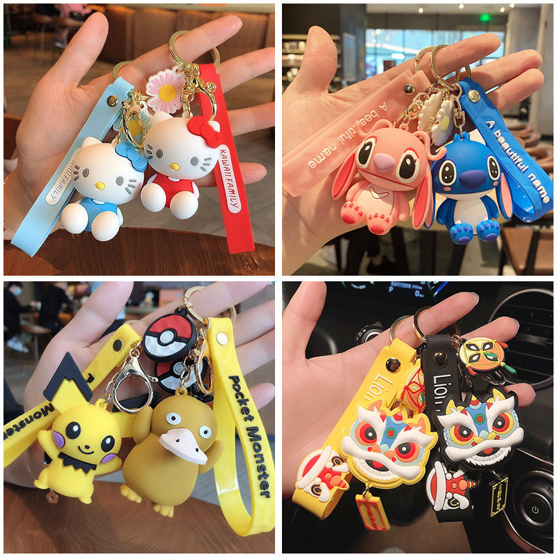 Backpack Unicorn Spaceman Silicone Doll Keychain Pendant