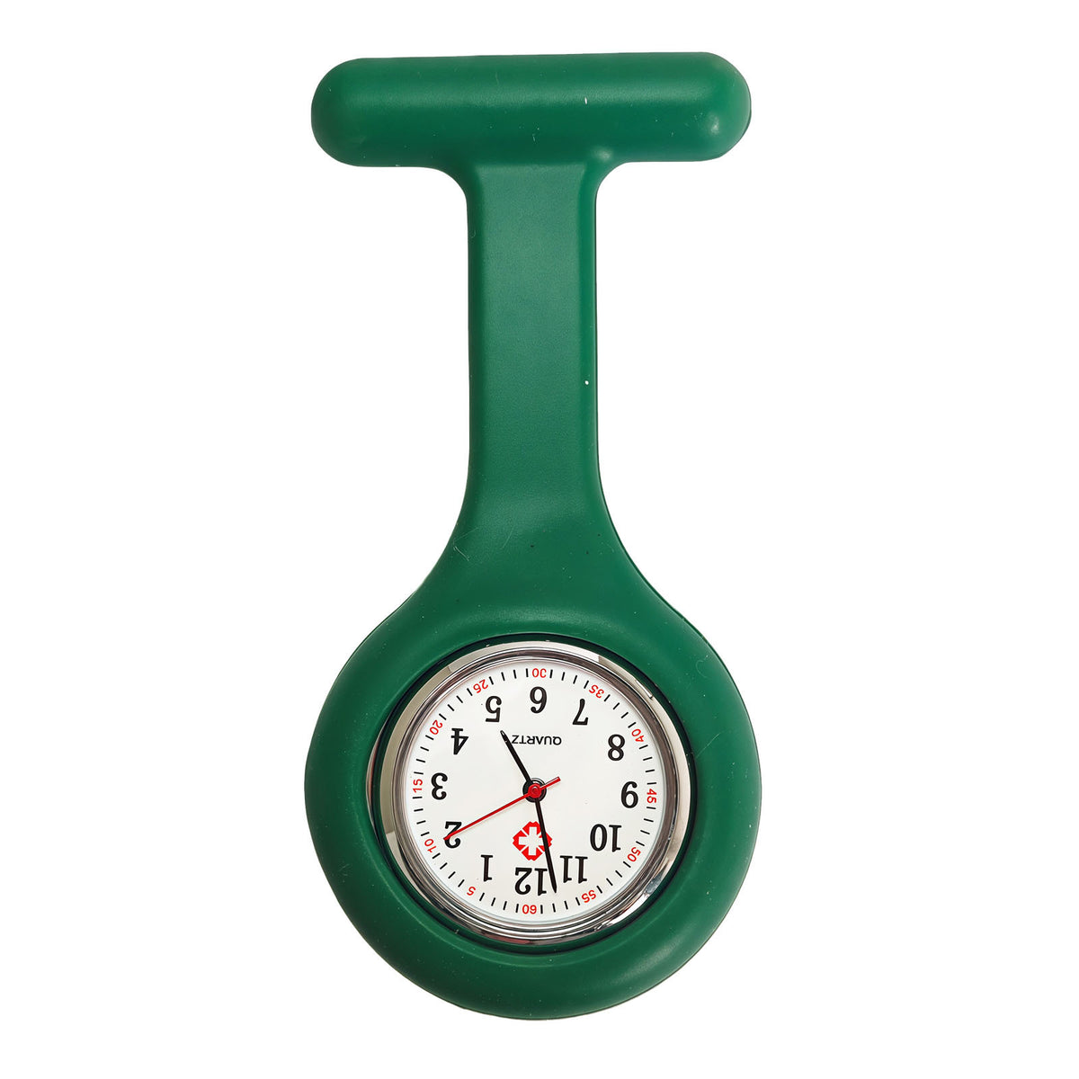 Colorful Silicone Nurse Solid Color Student Exam Pocket Watch Simple Chest Watch Round