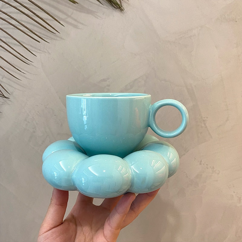Flower fat coffee cup dish gift box set coffee mugs coffee cups mugs coffee cups mug coffee cup coffee mug
