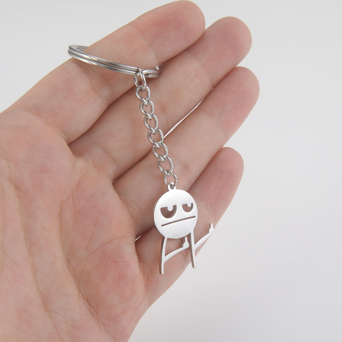 Pendant keychain stainless steel schoolbag keychain car key