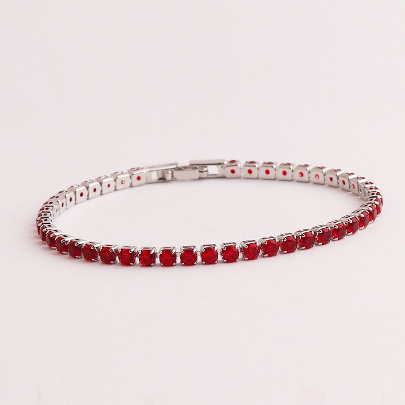 Personalized colored zircon bracelet