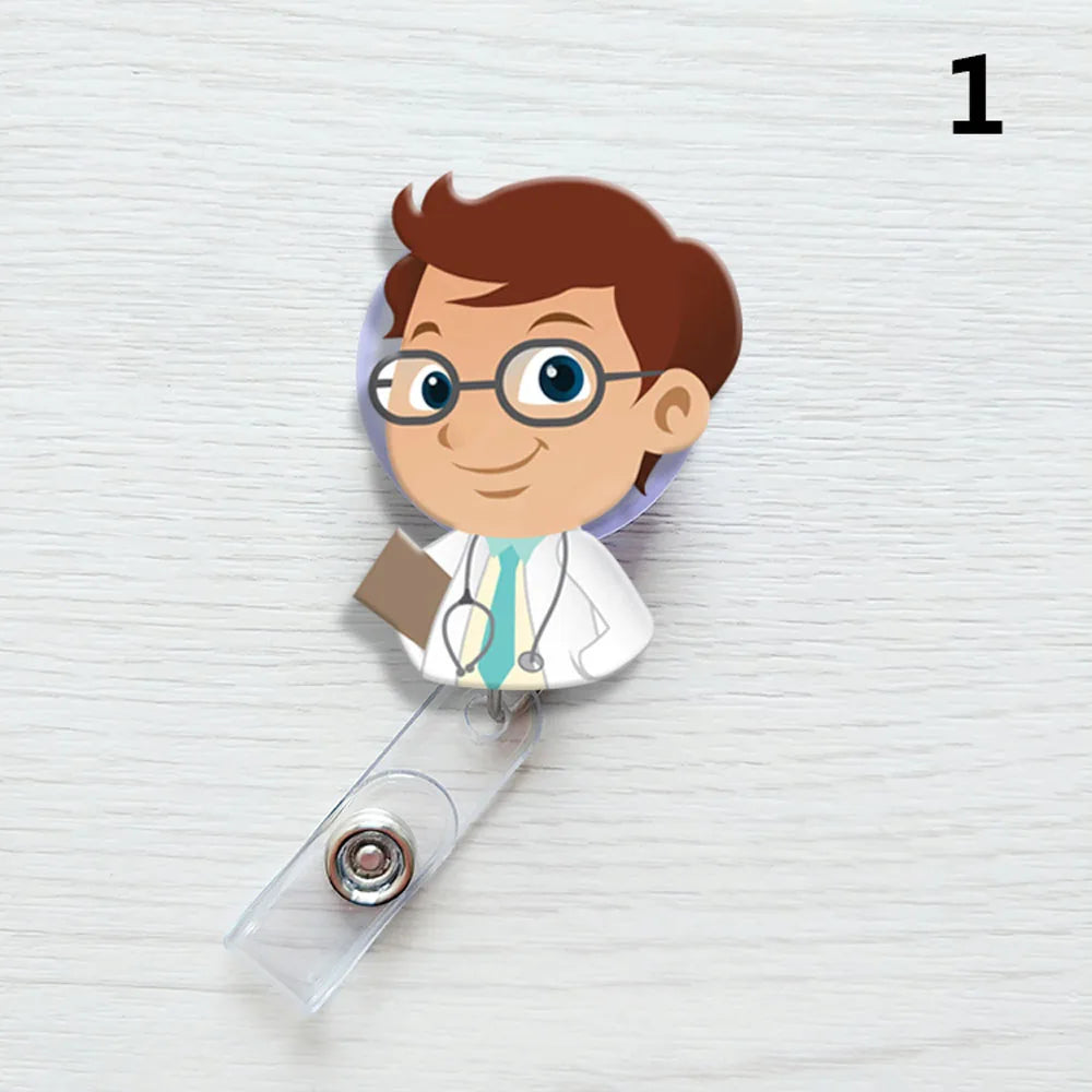 1 PCS Retractable Badge Reel  Keychain