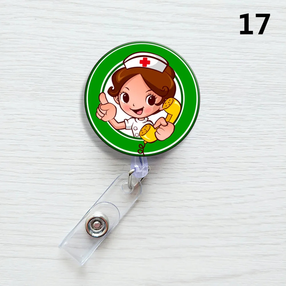 1 PCS Retractable Badge Reel  Keychain